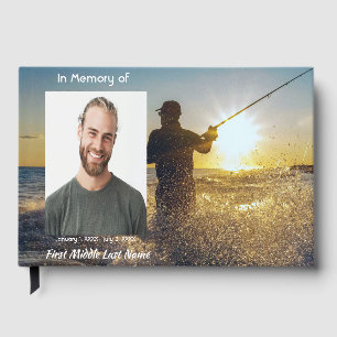 Guest Book Memorial Fisherman Fishing Fish