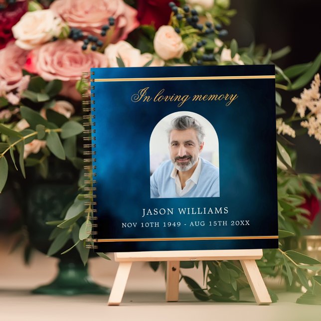 Guest book memorial funeral blue sky photo arch (Creator Uploaded)