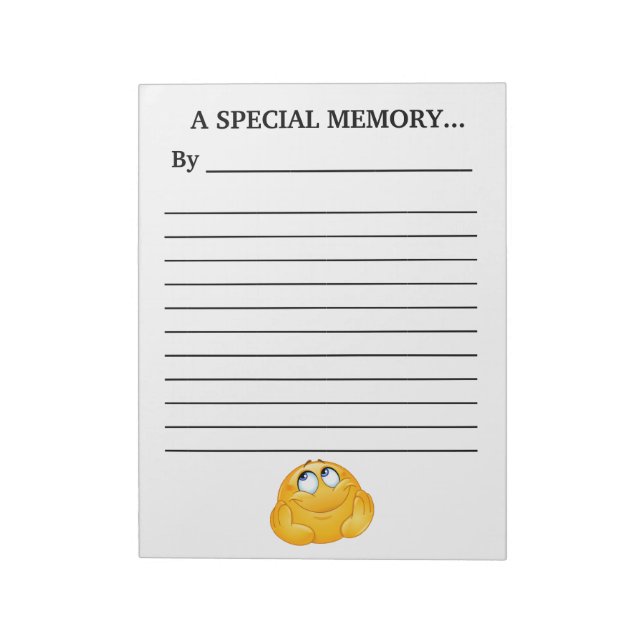 Guest Book Memory Note Pad (Rotated)