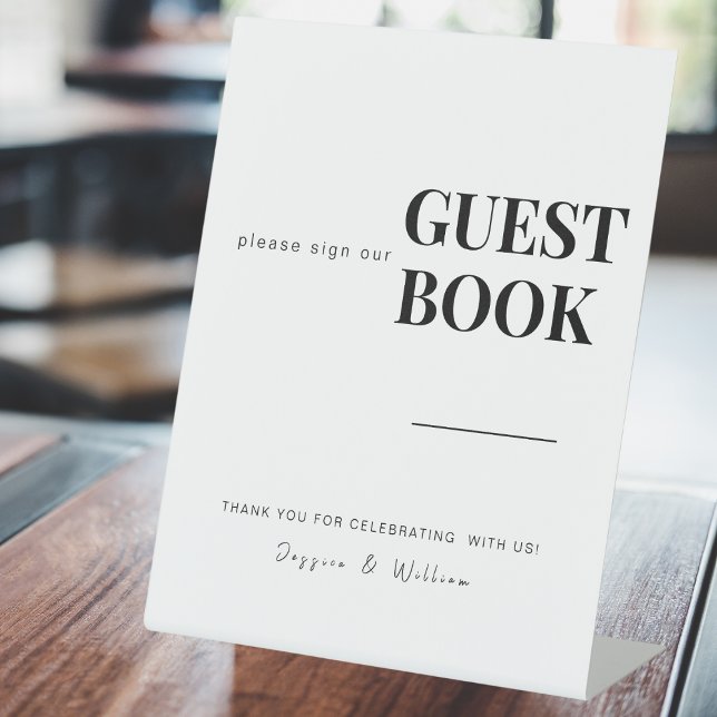 Guest book | Modern Minimal  Wedding Signage Sign (Creator Uploaded)
