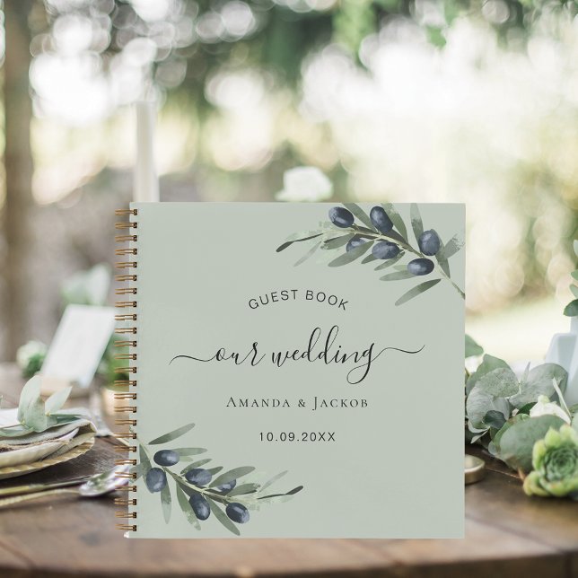 Guest book olive leaves greenery wedding  (Creator Uploaded)