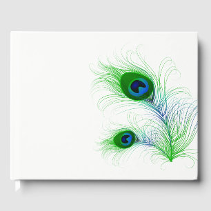 Guest Book-Peacock Feathers Book