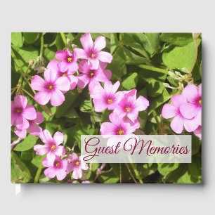 Guest Book - Pink Flowering Shamrocks