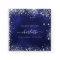 Guest book Quinceanera navy blue silver glitter