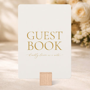 Guest Book Sign – Elegant Gold Wedding Card