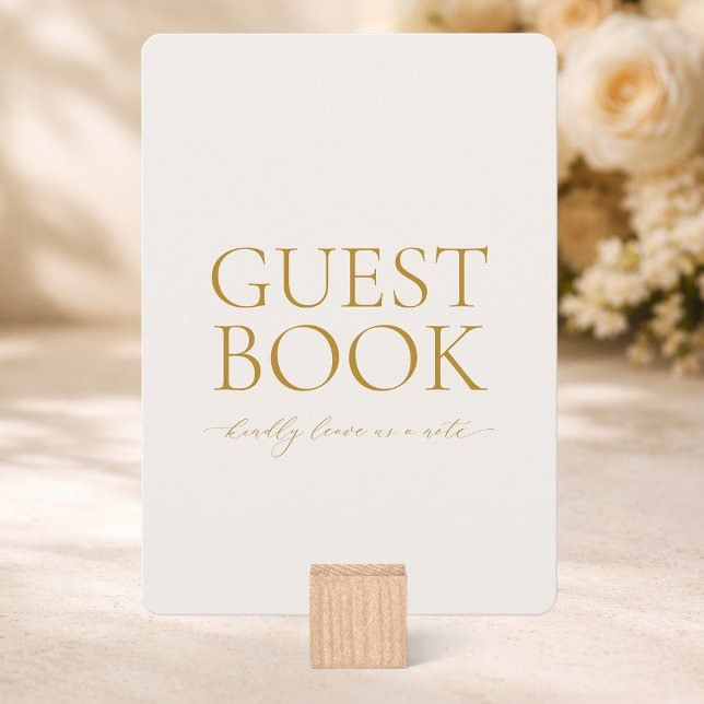 Guest Book Sign – Elegant Gold Wedding Card (Creator Uploaded)