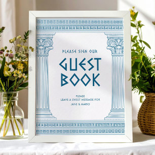 Guest book sign for Greek toga party