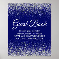 Guest Book Sign Royal Blue