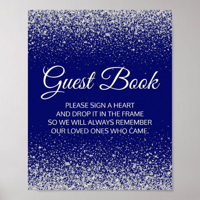 Guest Book Sign Royal Blue (Front)