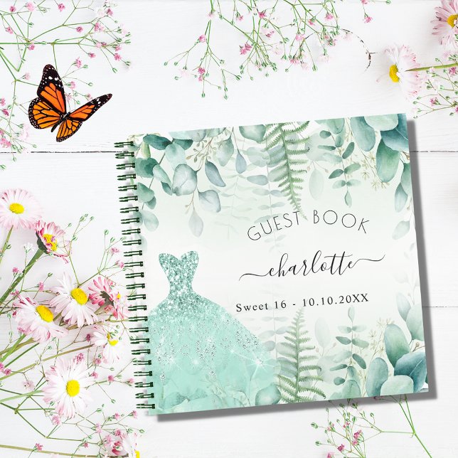 Guest book Sweet 16 eucalyptus greenry woodland (Creator Uploaded)