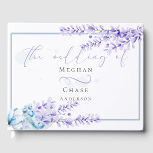 Guest Book Watercolor Lavender - Dusty Blue
