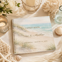 Guest book Wedding beach coastal