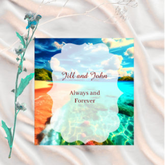 Guest Book Wedding Beach Custom Keepsake