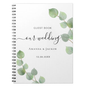 Guest book wedding eucalyptus greenery budget