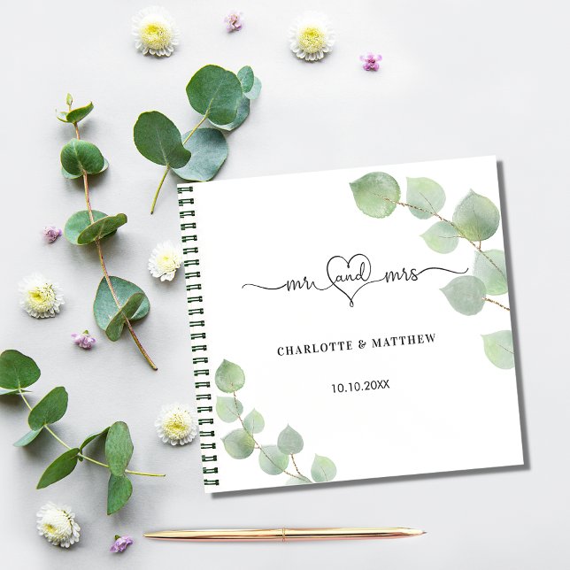 Guest book wedding eucalyptus greenery elegant (Creator Uploaded)