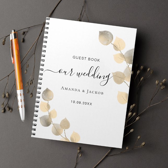 Guest book wedding golden eucalyptus budget (Creator Uploaded)