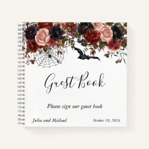 Guest Book Wedding Halloween Autumn Floral