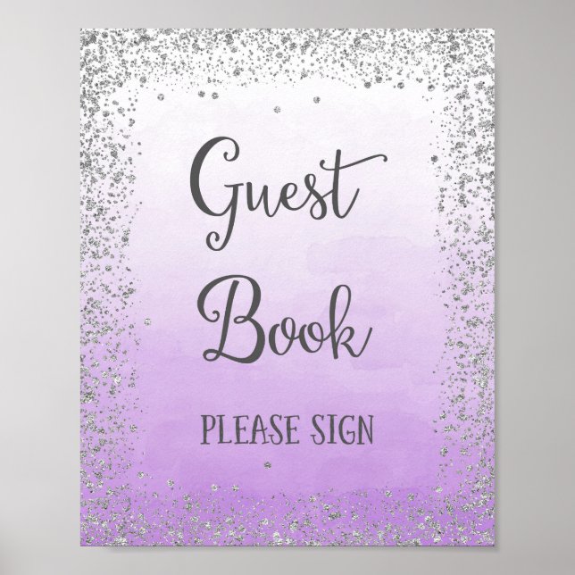 Guest Book Wedding Poster Print (Front)