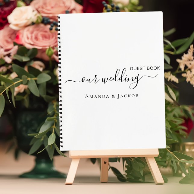 Guest book wedding white black modern (Creator Uploaded)