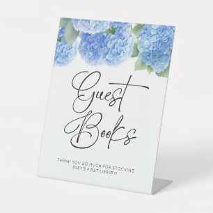 Guest Books Hydrangea It's a Boy Baby Shower Pedestal Sign