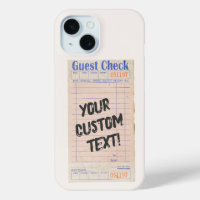 Guest Check Custom Personalised 