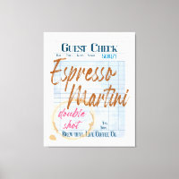 Guest Check Receipt Espresso Martini Double Shot 