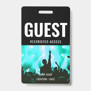 Guest Custom Event or Concert Name ID Badge