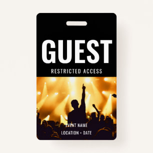 Guest Custom Event or Concert Name ID Badge