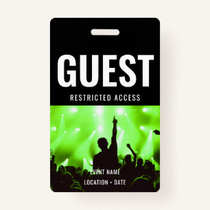 Guest Custom Event or Concert Name ID Badge