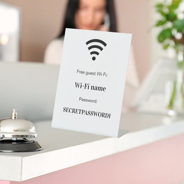 Guest customer wifi network password  pedestal sign (Creator Uploaded)