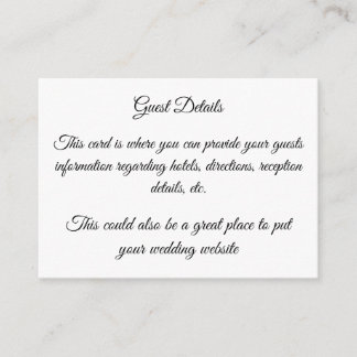 Guest Detail Card