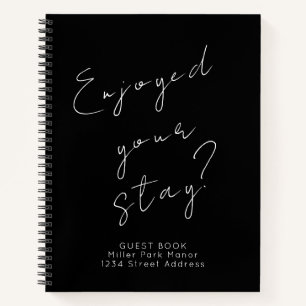 Guest Feedback Black Notebook