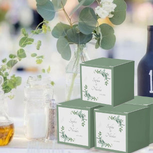 Guest gift boxes Vert Sauge eucalyptus