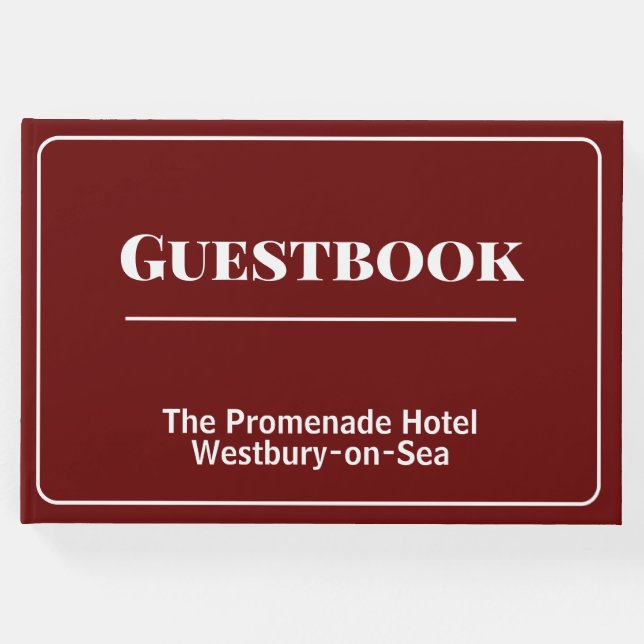 Guest House or Hotel Guestbook (Front)