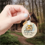 Guest House Rental Property Vacation Cabin Welcome Key Ring<br><div class="desc">This design was created though digital art. It may be personalised in the area provided or customising by choosing the click to customise further option and changing the name, initials or words. You may also change the text colour and style or delete the text for an image only design. Contact...</div>