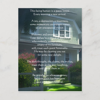 Guest House Rumi Poem   Postcard