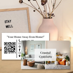 Guest House Vacation Rental Airbnb QR Code Business Card