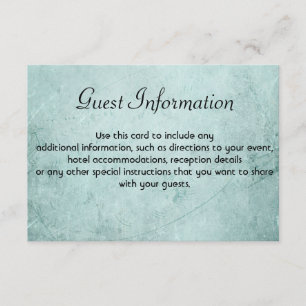 Guest Information Card on Vintage Paper