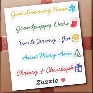Guest List Cute Christmas Symbols