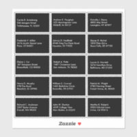 Guest List Name Address Custom Black White