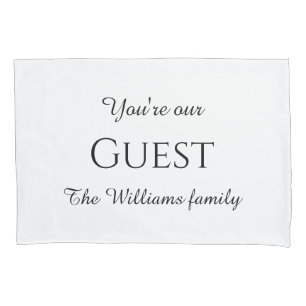 Guest monogrammed pillowcases