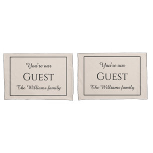 Guest monogrammed pillowcases