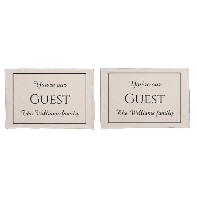 Guest monogrammed pillowcases (Front-Set)