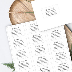 Guest Name Script and Serif Address 15 Invitations