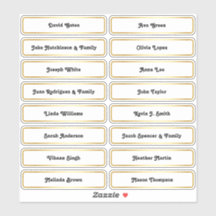 🥂 Guest Names Wedding Seating Plan Card Sticker