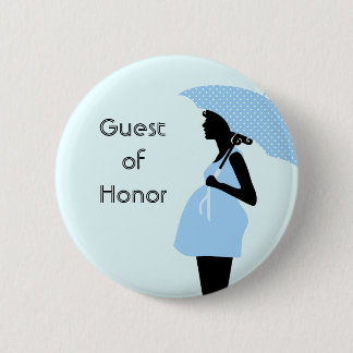 "Guest of Honour" Baby Shower Button [Blue]