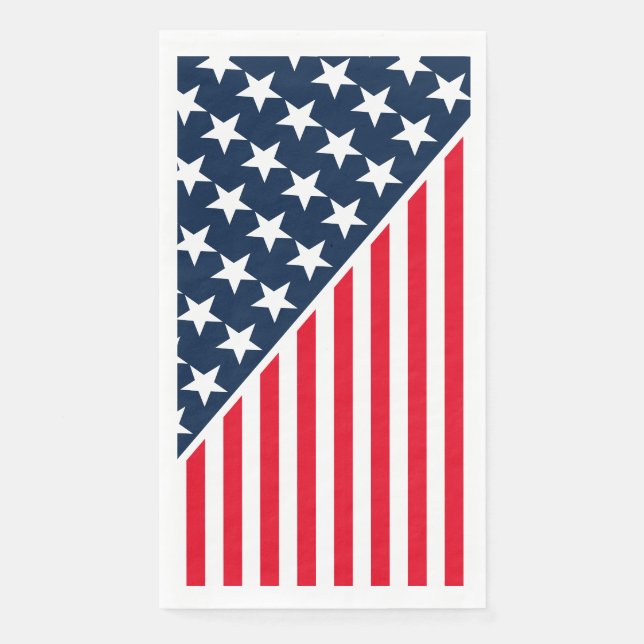 Guest Paper Towel-Patriotic Stars & Stripes  Napkin (Front)