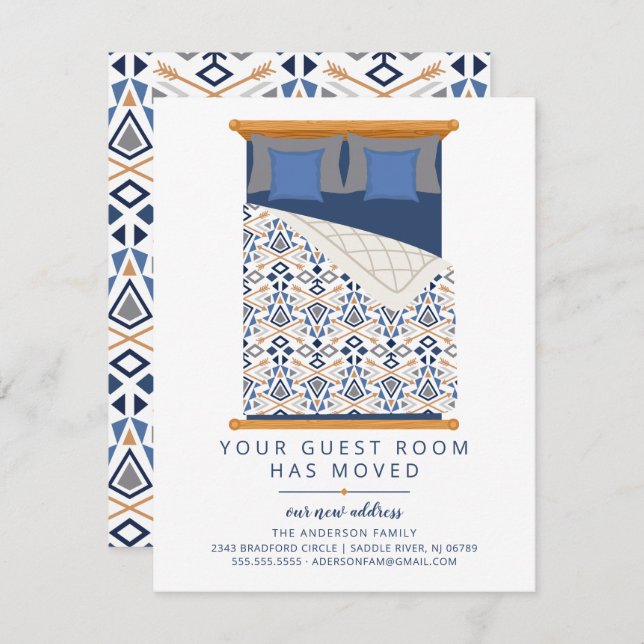 Guest Room Has Moved Moving Announcement (Front/Back)