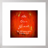 Guest Room WIFI Password Poster