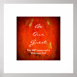 Guest Room WIFI Password Poster